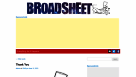 What Broadsheet.ie website looks like in 2024 