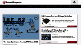 What Baseballprospectus.com website looks like in 2024 