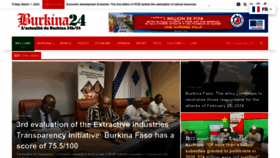What Burkina24.com website looks like in 2024 