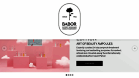 What Babor.com website looks like in 2024 