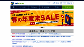 What Bellcurve.jp website looks like in 2024 