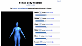 What Bodyvisualizer.com website looks like in 2024 