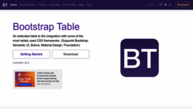 What Bootstrap-table.com website looks like in 2024 
