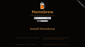 What Brew.sh website looks like in 2024 