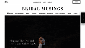 What Bridalmusings.com website looks like in 2024 