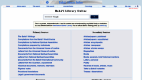 What Bahai-library.com website looks like in 2024 