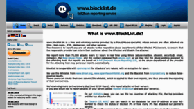 What Blocklist.de website looks like in 2024 