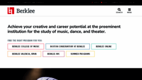 What Berklee.edu website looks like in 2024 