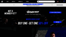 What Bodybuilding.com website looks like in 2024 