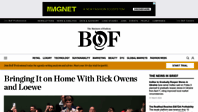 What Businessoffashion.com website looked like in 2024 (1 year ago)