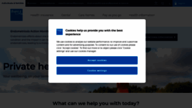 What Bupa.co.uk website looked like in 2024 (1 year ago)