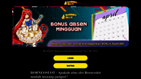 What Borneoslot.com website looks like in 2024 
