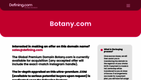 What Botany.com website looks like in 2024 
