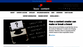 What Buzzincontent.com website looks like in 2024 