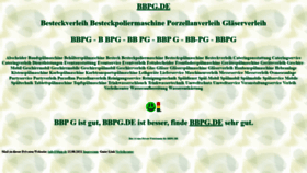 What Bbpg.de website looks like in 2024 