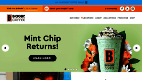 What Biggby.com website looks like in 2024 