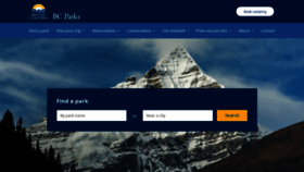 What Bcparks.ca website looks like in 2024 