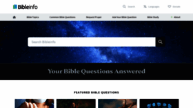 What Bibleinfo.com website looks like in 2024 