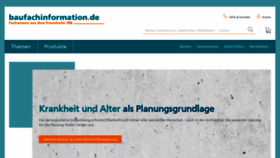 What Baufachinformation.de website looks like in 2024 