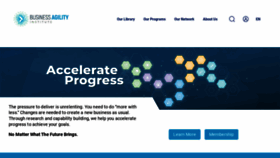 What Businessagility.institute website looks like in 2024 