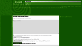 What Base64decode.org website looks like in 2024 