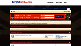 What British-genealogy.com website looks like in 2024 