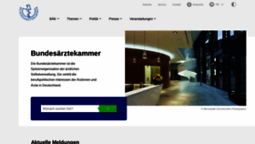 What Bundesaerztekammer.de website looks like in 2024 