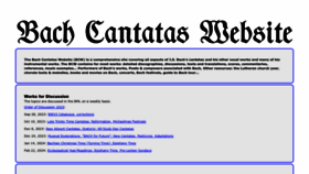 What Bach-cantatas.com website looks like in 2024 