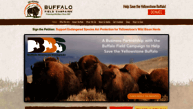 What Buffalofieldcampaign.org website looks like in 2024 
