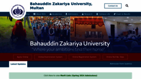 What Bzu.edu.pk website looks like in 2024 