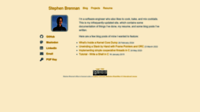 What Brennan.io website looks like in 2024 
