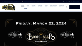 What Boothill.org website looks like in 2024 