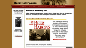 What Beerhistory.com website looks like in 2024 