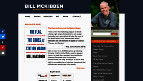 What Billmckibben.com website looks like in 2024 