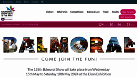 What Balmoralshow.co.uk website looks like in 2024 