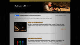 What Ballistics101.com website looks like in 2024 