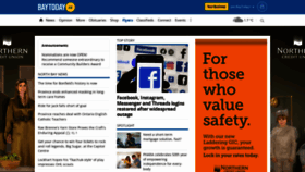 What Baytoday.ca website looked like in 2024 (2 years ago)