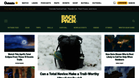 What Backpacker.com website looks like in 2024 