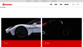What Brembo.com website looks like in 2024 