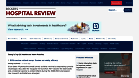 What Beckershospitalreview.com website looks like in 2024 