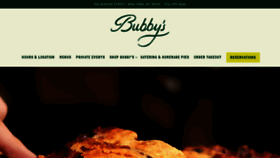 What Bubbys.com website looks like in 2024 