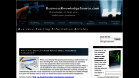 What Businessknowledgesource.com website looks like in 2024 