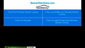 What Beaverdamautos.com website looks like in 2024 
