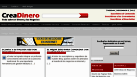 What Creadinero.com website looked like in 2011 (12 years ago)