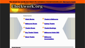 What Clockwork.org website looked like in 2012 (12 years ago)