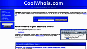 What Coolwhois.com website looked like in 2012 (12 years ago)
