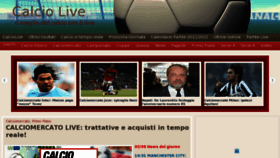 What Calciolive.eu website looked like in 2012 (13 years ago)