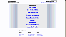 What Cric365.com website looked like in 2012 (12 years ago)
