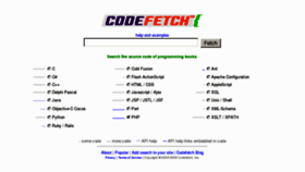 What Codefetch.com website looked like in 2012 (12 years ago)