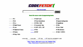 What Codefetch.com website looked like in 2011 (13 years ago)